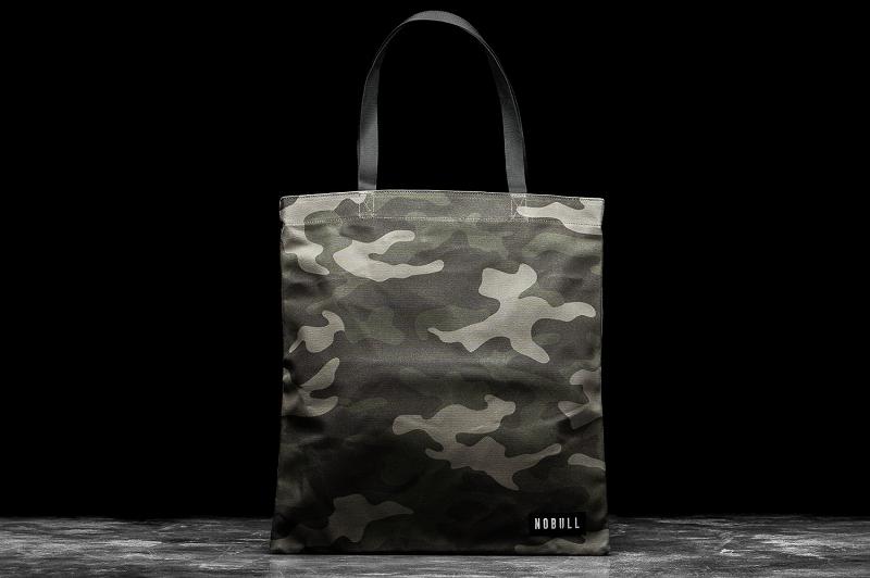 Women's Nobull Waxed Canvas Tote Bags Camo | SG Q3225M